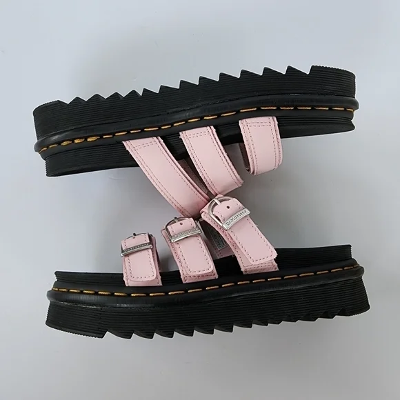 NWOT Dr. Martens Blaire Slide Platform Sandal Chalk Pink - Picture 12 of 12